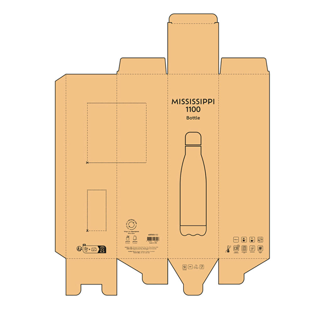 Mississippi 1100 Trinkflasche recy. Edelstahl 1100 ml  Werbeartikel