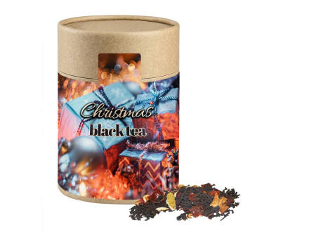 Product image Weihnachts Schwarztee, ca. 125g, Kraftpapierdose Maxi Werbeartikel