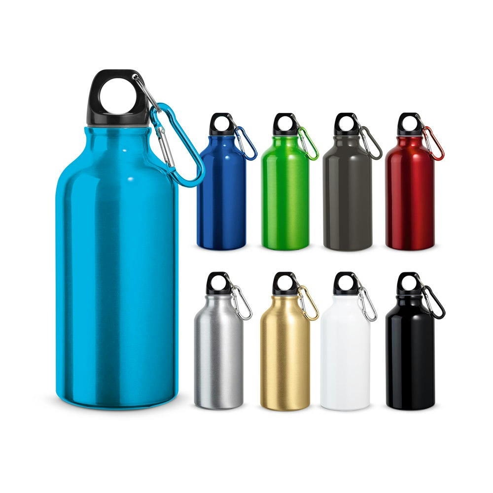 Product image LANDSCAPE S. Aluminium-Sportflasche mit Karabiner 400 ml Werbeartikel