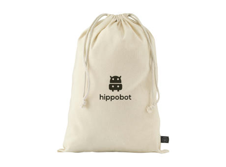 Gift Pouch Naturel GRS Recycled Cotton (150 g/m²) L bedrucken