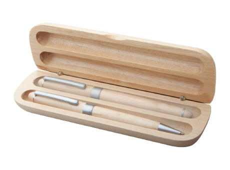 Product image Kugelschreiber Set aus Holz Nawodu Werbeartikel