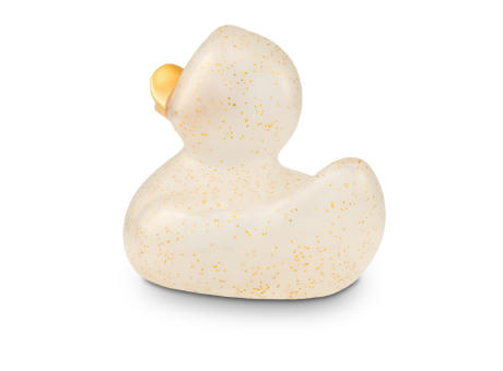 Werbeente Giselle Goldglitzer, ca. 8 cm Werbeartikel