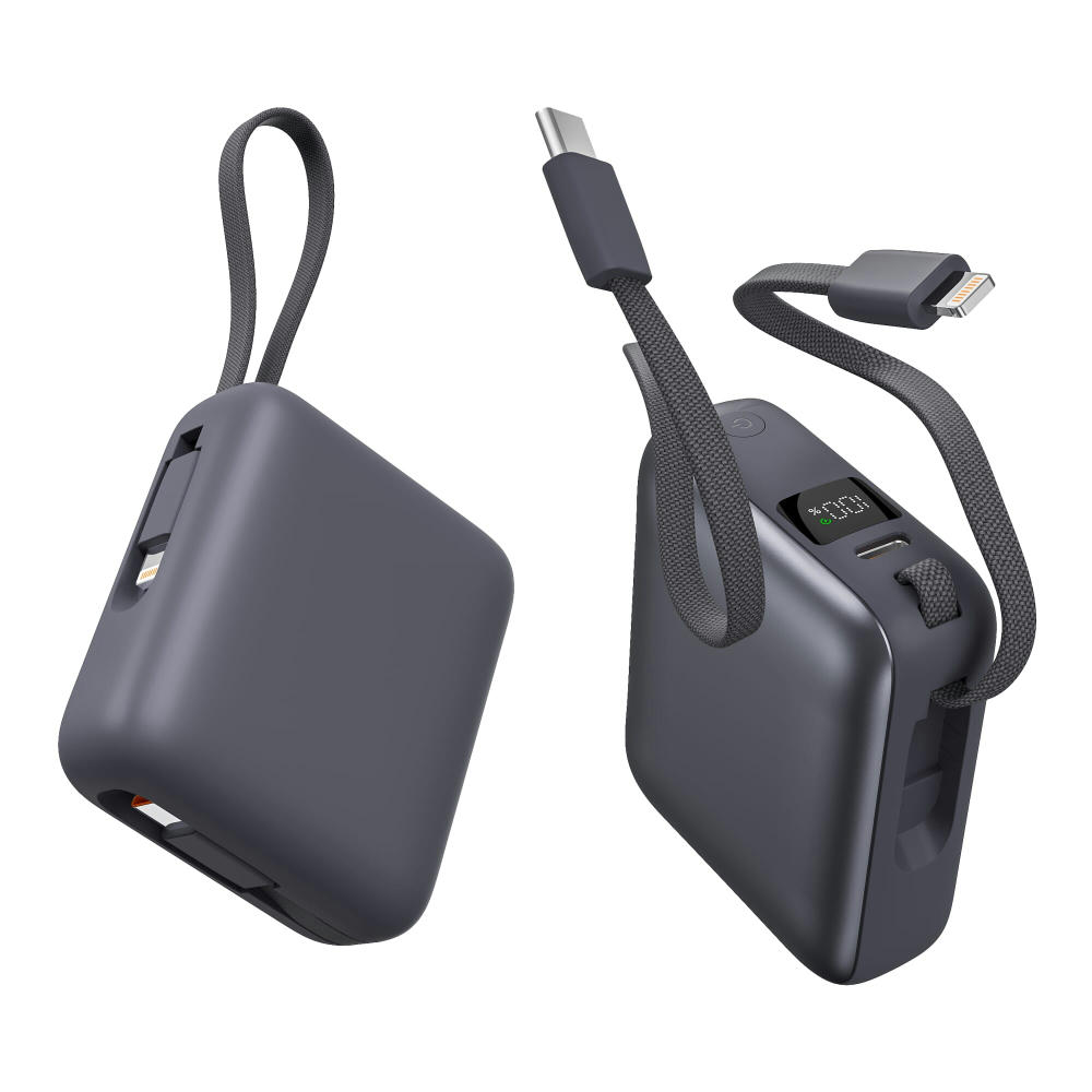 Nova Powerbank 22,5 W Power Delivery mit integrierten Kabeln 10.000 mAh Werbeartikel