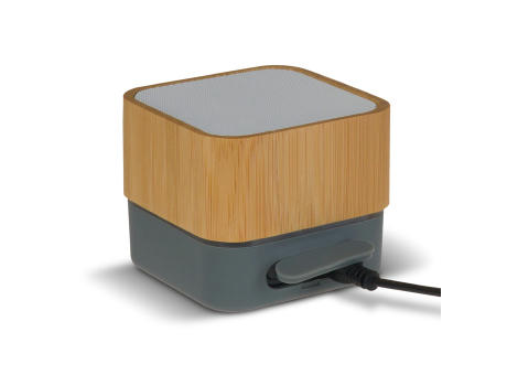 Speaker bamboo square 3W Werbeartikel