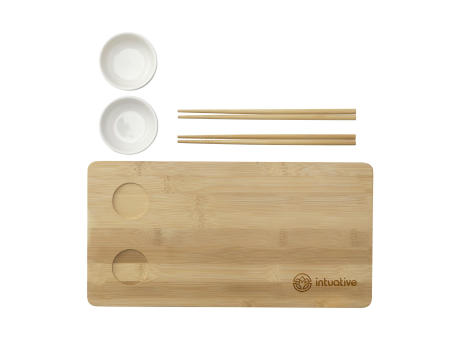 Temaki Bamboo Sushi Tray Geschenkset Werbeartikel