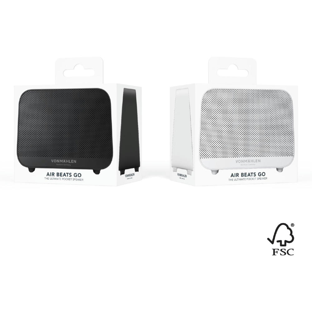 Air Beats Go - Individuelle Pantone - Inklusive FSC-zertifizierter Premiumpappverpackung + individuelle Papier Banderole Werbeartikel