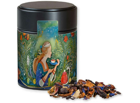 Product image Christkindl Tee, ca. 50g, Metalldose Midi schwarz Werbeartikel