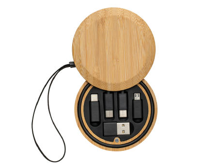 6-in-1 Ladekabel REEVES-CONVERTICS BAMBOO bedrucken