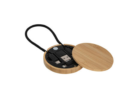 4-in-1 Ladekabel REEVES-CONVERTICS BAMBOO EVO bedrucken