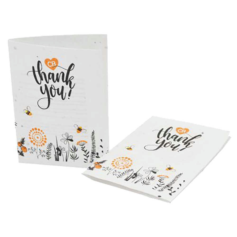 Product image Samenpapier DIN A6 - Klappkarte - Blumenmischung, Druck 4/4-c Werbeartikel