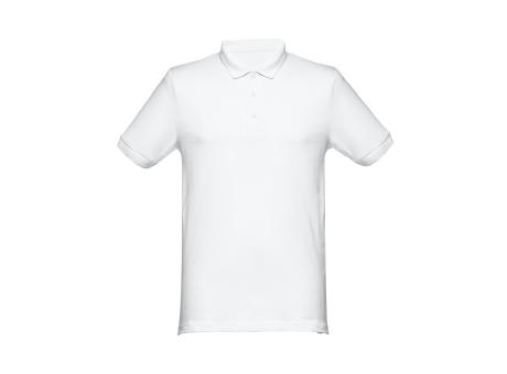 THC MONACO WH. Kurzarm-Poloshirt für Herren aus kardierter Baumwolle bedrucken