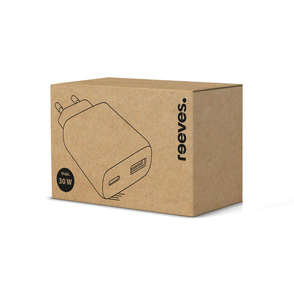 USB Ladegerät GaN 2-Port REEVES-TOMARES Werbeartikel