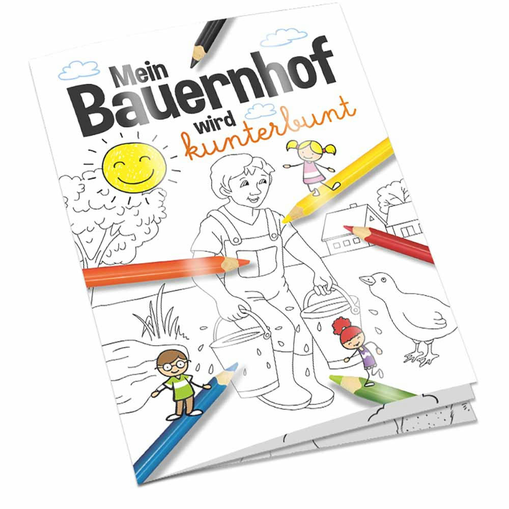 Malbuch / Mal-Set A6 - Bauernhof - Malbuch neutral Werbeartikel