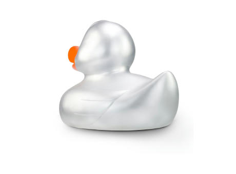 Werbeente Sylvie Silber XXL, ca. 30 cm Werbeartikel