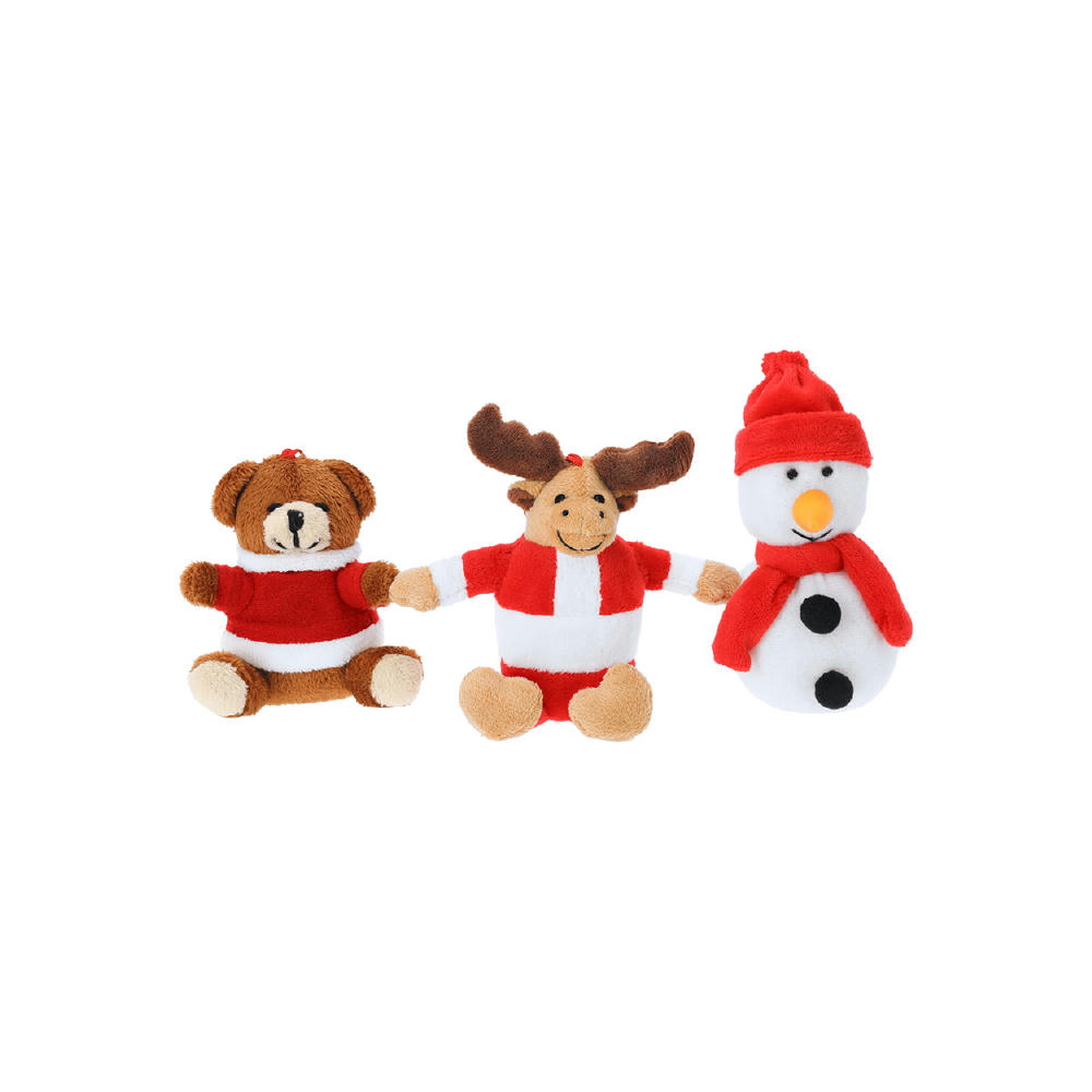Weihnachts-Plüsch-Schlüsselanhänger, Schneemann Velin Werbeartikel