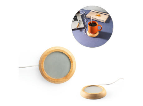 GATES. Tassenwärmer mit Körper aus Bambus Werbeartikel