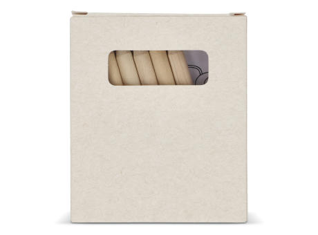 8-teiliges Malset in einer Schachtel aus recyceltem Milchkarton bedrucken