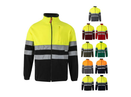 VL EROS LARGE. Zweifarbige Fleecejacke (280g/m²), aus Polyester (100%) Werbeartikel