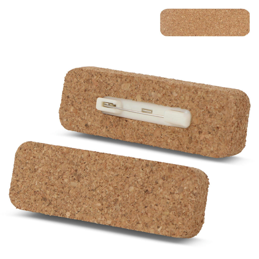Product image Namensschild Kork mit Anstecknadel Werbeartikel