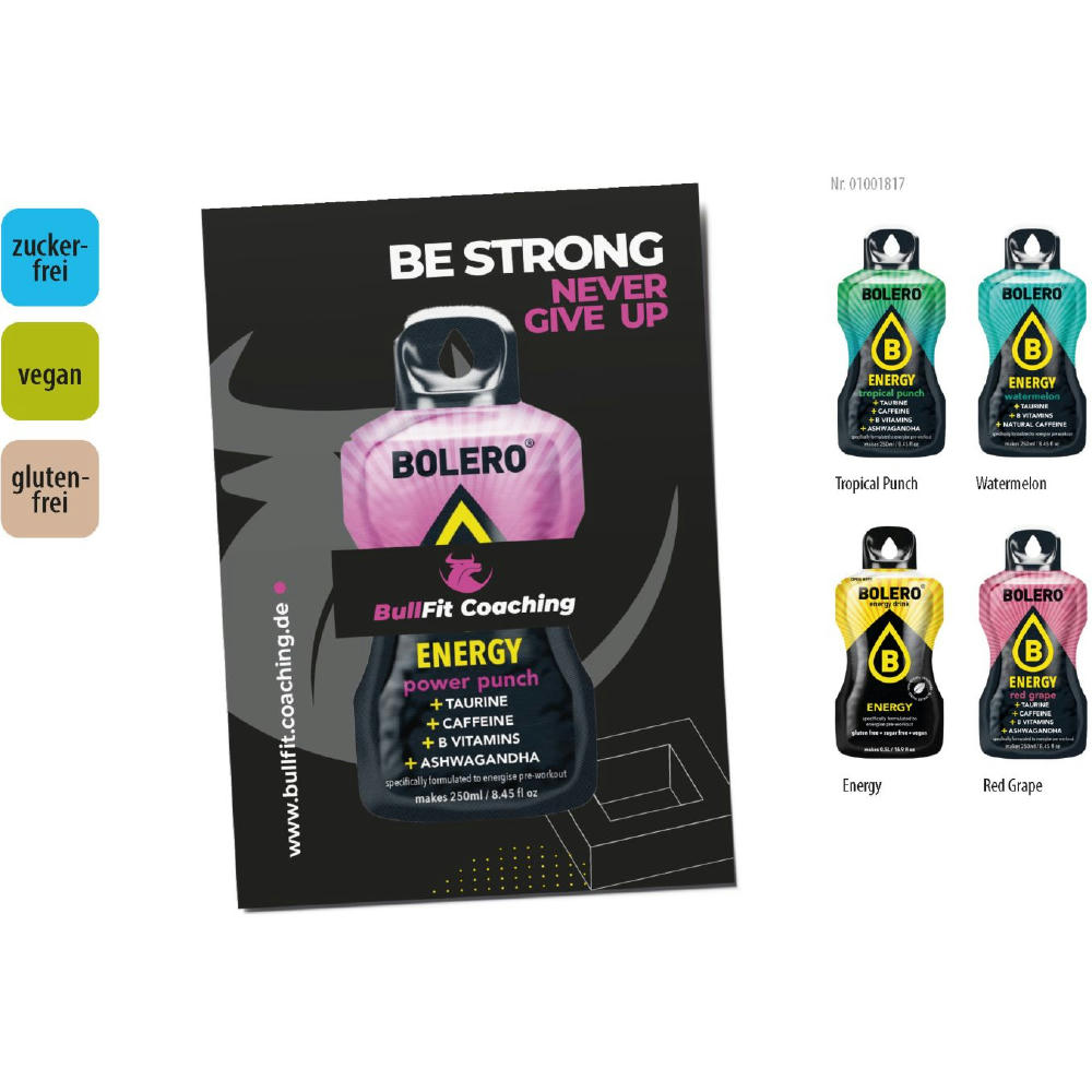 Product image BOLERO Energy Werbekarte, 7 g, Inhalt: BOLERO Energy Werbeartikel