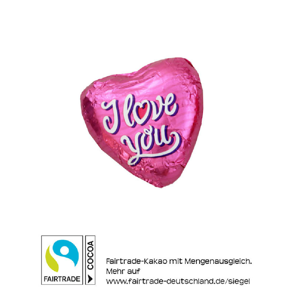 Choco Herz "I Love you" Werbeartikel