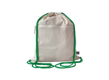 Product image Fairtrade Baumwollrucksack Toni, Kordelfarbe nature bedrucken