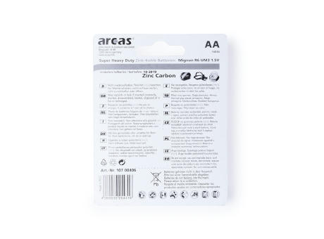 Blister 4 Batterien 1,5V AA/ R06 bedrucken