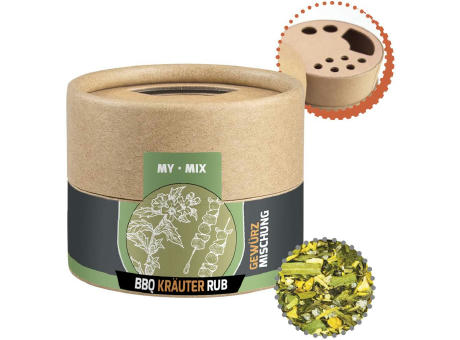 Product image Gewürzmischung BBQ Kräuter Rub, ca. 28g, Kraftpapierstreuer Mini Werbeartikel
