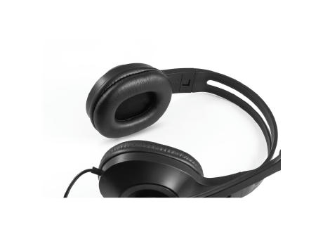 KILBY. Verstellbarer Kopfhörer mit Mikrofon aus ABS und PP Werbeartikel