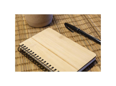 Notebook made from Stonewaste-Bamboo A6 Notizbuch Werbeartikel