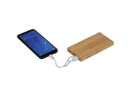 Powerbank aus Bambus bedrucken