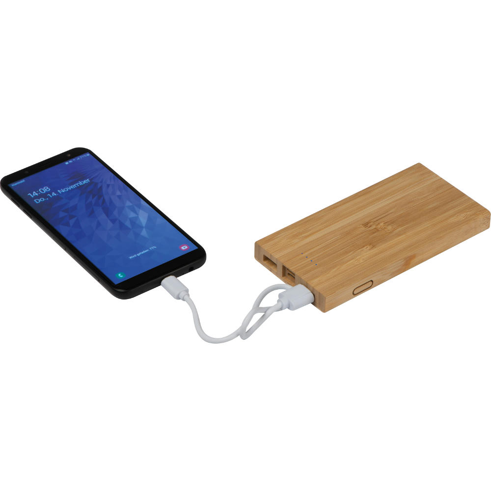 Product image Powerbank aus Bambus Werbeartikel
