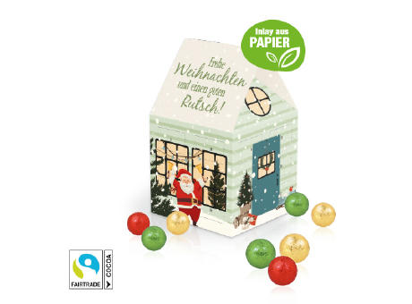 Product image Adventshaus "Edition" mit Fairtrade® Schokolade mit Papier-Inlay Werbeartikel