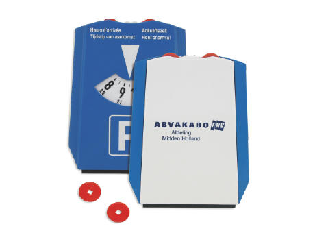 Product image Parkscheibe mit Eiskratzer und Einkaufswagenmünzen Werbeartikel