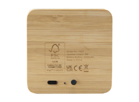 Sonido 5W Bamboo Wireless Speaker Werbeartikel