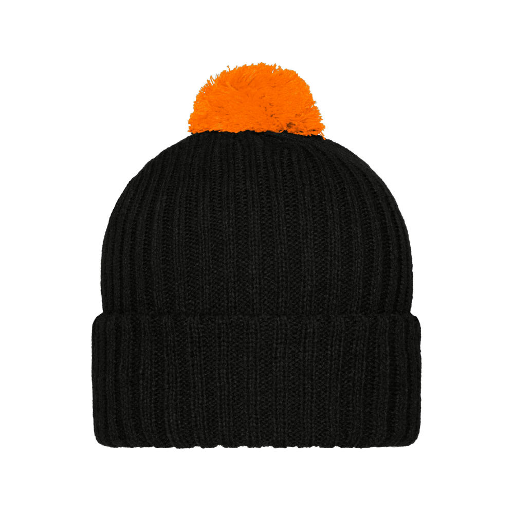 Product image Knitted Cap with Pompon - Trendige Pomponmütze in vielen Farben Werbeartikel