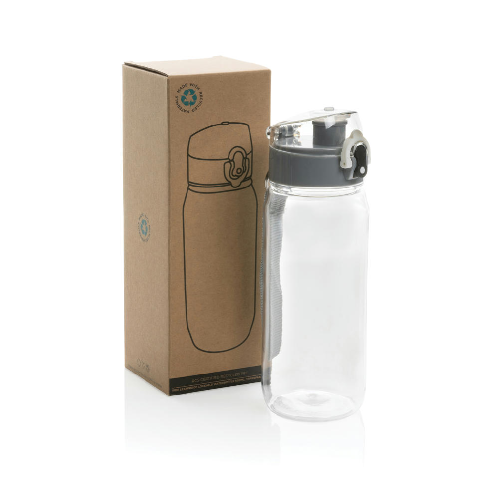 Yide RCS  rPET verschließbare Wasserflasche 600ml Werbeartikel