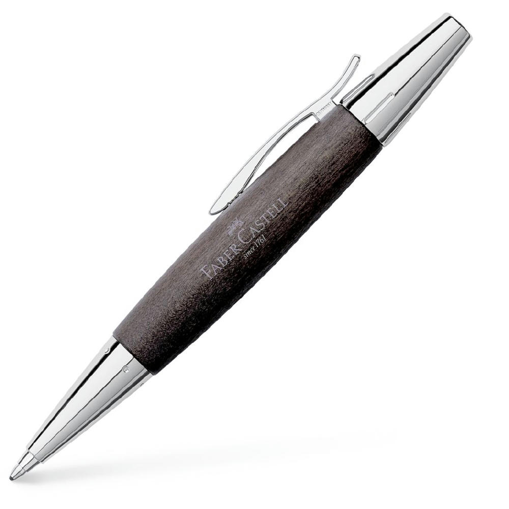 Product image E-Motion Holz / Metall Birnbaum schwarz Kugelschreiber Werbeartikel