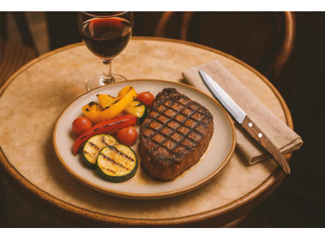 Tafelmesser 'Torino', ABS Holzoptik Werbeartikel