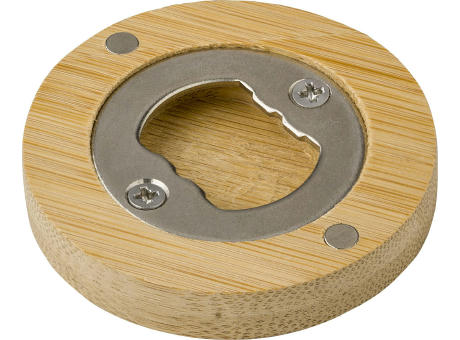 Bambusmagnet mit Flaschenöffner Ace bedrucken