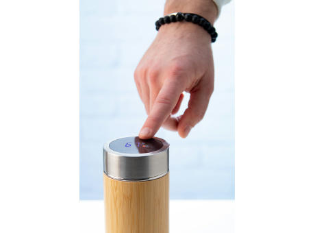 Isolierflasche mit Thermometer Temboo Werbeartikel
