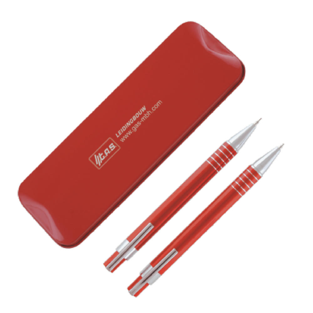 CURAÇAO Etui mit 1 Kugelschreiber und 1 Druckbleistift Peekay Werbeartikel