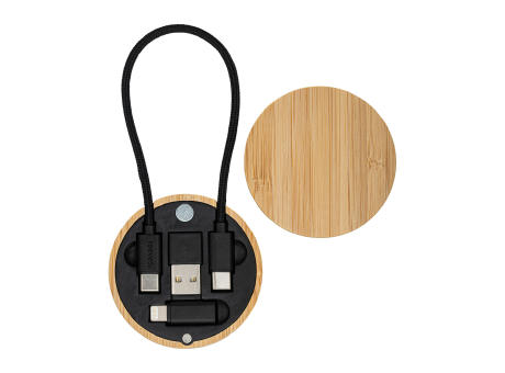 4-in-1 Ladekabel REEVES-CONVERTICS BAMBOO EVO bedrucken