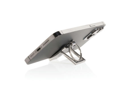 Schlüsselanhänger&Telefonständer aus RCS rec. Zinklegierung bedrucken