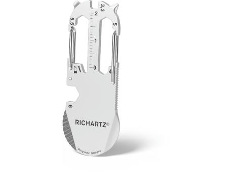 RICHARTZ KEY ORGANIZER modern-2: Schlüsselorganizer mit zwei Karabinern in der Schrägansicht – Werbeartikel mit Logo