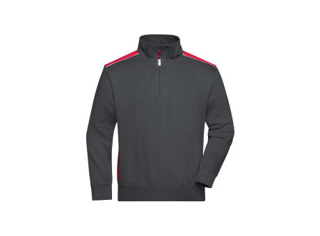 Product image Workwear Half-Zip Sweat - COLOR - - Sweatshirt mit Stehkragen, Reißverschluss und Kontrasteinsätzen Werbeartikel