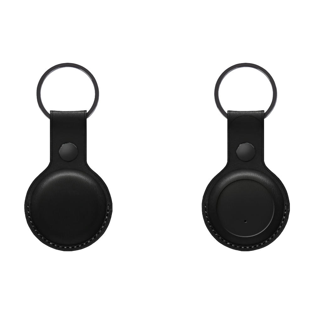 Product image Bluetooth Keyfinder mit Kamera Fernauslöser und Echtlederhülle Schwarz Werbeartikel