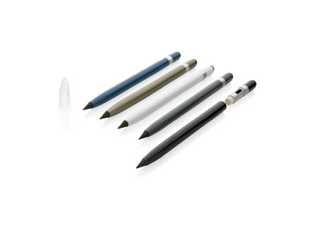 Tintenloser Stift aus Aluminium mit Radiergummi bedrucken