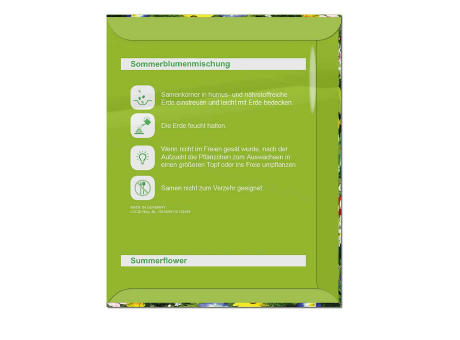 Samentütchen - Standardmotiv  - Sommerblumenmischung Werbeartikel
