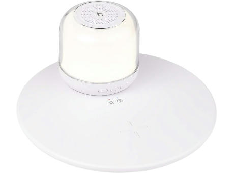 AMBIENT Wireless Charger, Stimmungslicht und Lautsprecher Werbeartikel